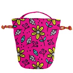 Flowers-flashy Drawstring Bucket Bag by alllovelyideas