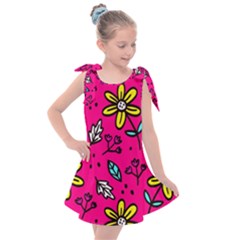 Flowers-flashy Kids  Tie Up Tunic Dress by alllovelyideas