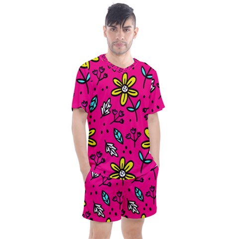 Flowers-flashy Men s Mesh Tee And Shorts Set by alllovelyideas