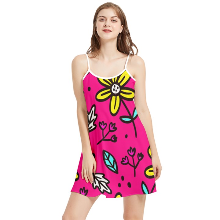 Flowers-flashy Summer Frill Dress