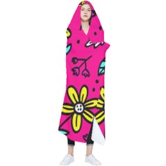 Flowers-flashy Wearable Blanket