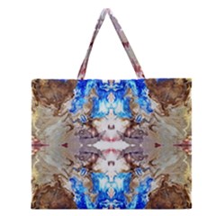 Abstract Acrylic Pouring Art Zipper Large Tote Bag by kaleidomarblingart