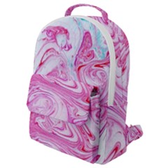 Marbling Art Print Flap Pocket Backpack (small) by kaleidomarblingart