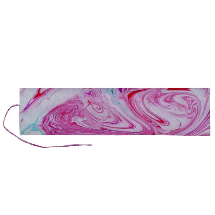 Marbling art print Roll Up Canvas Pencil Holder (L)