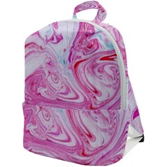 Marbling Art Print Zip Up Backpack by kaleidomarblingart