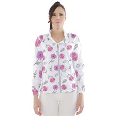 Flowers In One Line Women s Windbreaker by SychEva