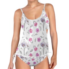 Flowers In One Line Tankini Set by SychEva