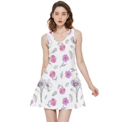 Flowers In One Line Inside Out Reversible Sleeveless Dress