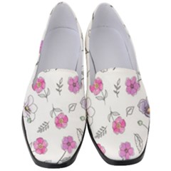 Flowers In One Line Women s Classic Loafer Heels by SychEva