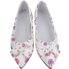 Flowers In One Line Women s Bow Heels