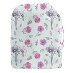 Flowers In One Line Drawstring Pouch (3XL)