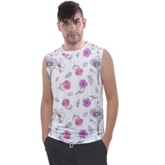 Flowers In One Line Men s Regular Tank Top