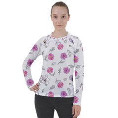 Flowers In One Line Women s Pique Long Sleeve Tee