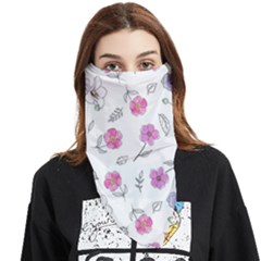 Flowers In One Line Face Covering Bandana (Triangle)