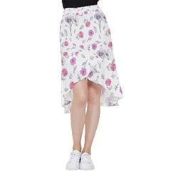 Flowers In One Line Frill Hi Low Chiffon Skirt