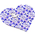 Fish-patern-color Wooden Puzzle Heart View3