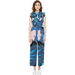 Pattern Nature  Women s Frill Top Jumpsuit