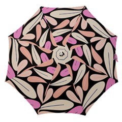 Pattern Feuilles Rose Peche Jaune Straight Umbrellas by alllovelyideas