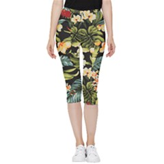 Jungle Inside Out Lightweight Velour Capri Leggings 