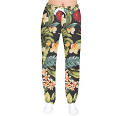 Jungle Women Velvet Drawstring Pants by PollyParadise