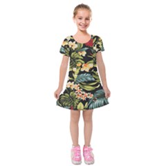 Jungle Kids  Short Sleeve Velvet Dress