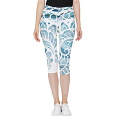 Coquillage-marin-seashell Inside Out Lightweight Velour Capri Leggings 