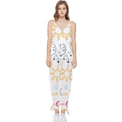 Pattern Mystic Sleeveless Tie Ankle Jumpsuit