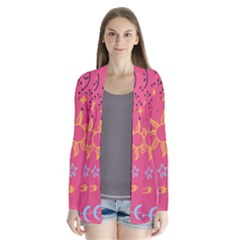 Pattern Mystic Color Drape Collar Cardigan