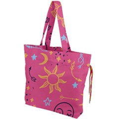 Pattern Mystic Color Drawstring Tote Bag