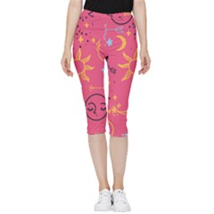 Pattern Mystic Color Inside Out Lightweight Velour Capri Leggings 