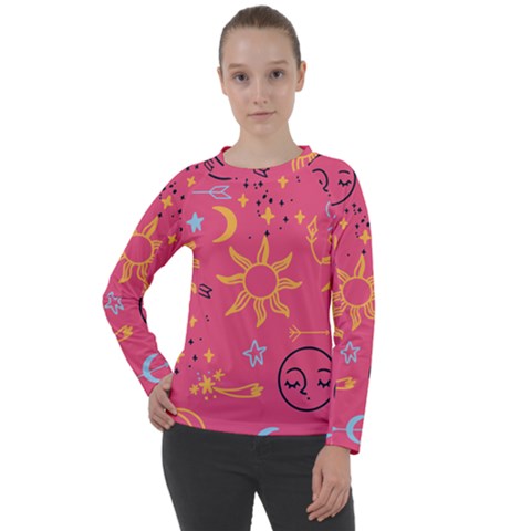 Pattern Mystic Color Women s Long Sleeve Raglan Tee by alllovelyideas