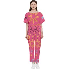 Pattern Mystic Color Batwing Lightweight Jumpsuit