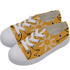 Pattern Mystic Color2 Kids  Low Top Canvas Sneakers