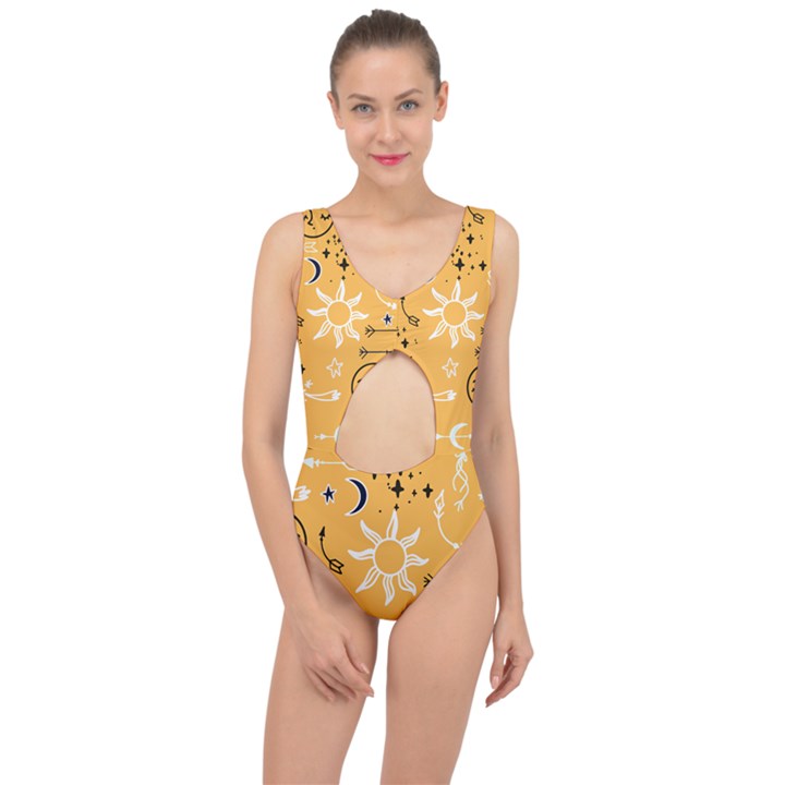 Pattern Mystic Color2 Center Cut Out Swimsuit