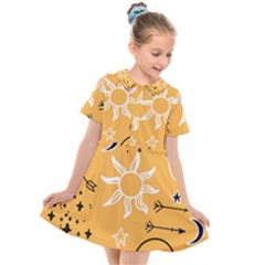 Pattern Mystic Color2 Kids  Short Sleeve Shirt Dress by alllovelyideas