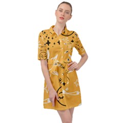 Pattern Mystic Color2 Belted Shirt Dress