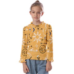 Pattern Mystic Color2 Kids  Frill Detail Tee