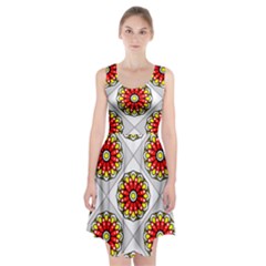 Mandala Modern Forme Geometrique Racerback Midi Dress by byali