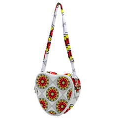 Mandala Modern Forme Geometrique Heart Shoulder Bag by byali