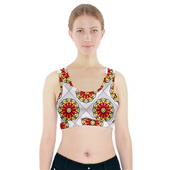 Mandala Modern Forme Geometrique Sports Bra With Pocket