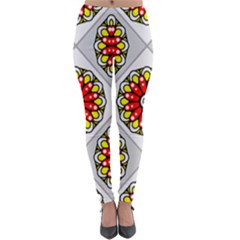 Mandala Modern Forme Geometrique Lightweight Velour Leggings by byali