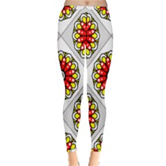 Mandala Modern Forme Geometrique Inside Out Leggings by byali