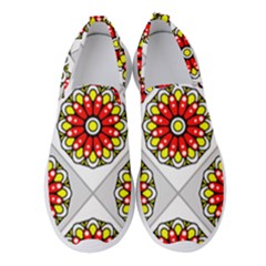 Mandala Modern Forme Geometrique Women s Slip On Sneakers by byali