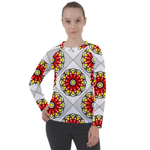 Mandala Modern Forme Geometrique Women s Long Sleeve Raglan Tee by byali