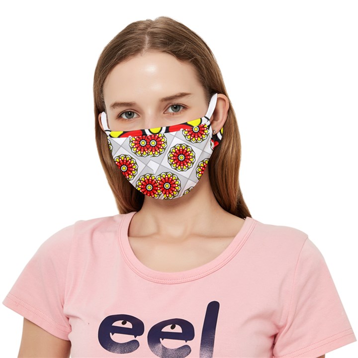 Mandala Modern Forme Geometrique Crease Cloth Face Mask (Adult)