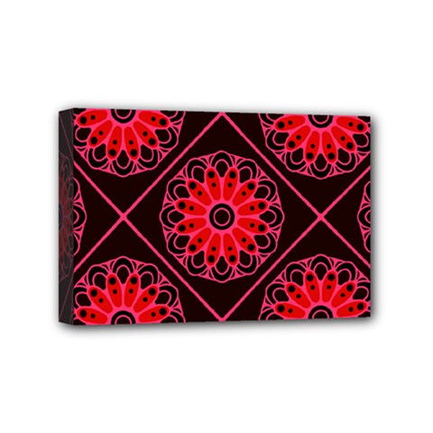 Mandala Colore Abstraite Mini Canvas 6  X 4  (stretched) by byali