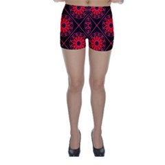 Mandala Colore Abstraite Skinny Shorts by byali