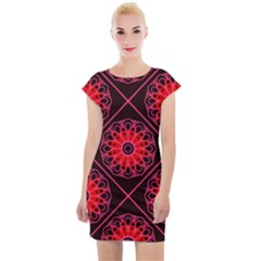 Mandala Colore Abstraite Cap Sleeve Bodycon Dress by byali