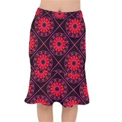 Mandala Colore Abstraite Short Mermaid Skirt by byali