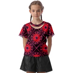 Mandala Colore Abstraite Kids  Front Cut Tee